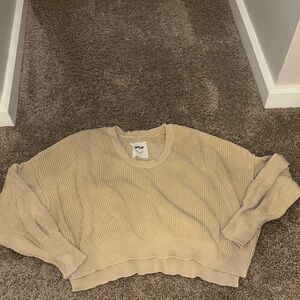 Aerie Cream Knit Pullover